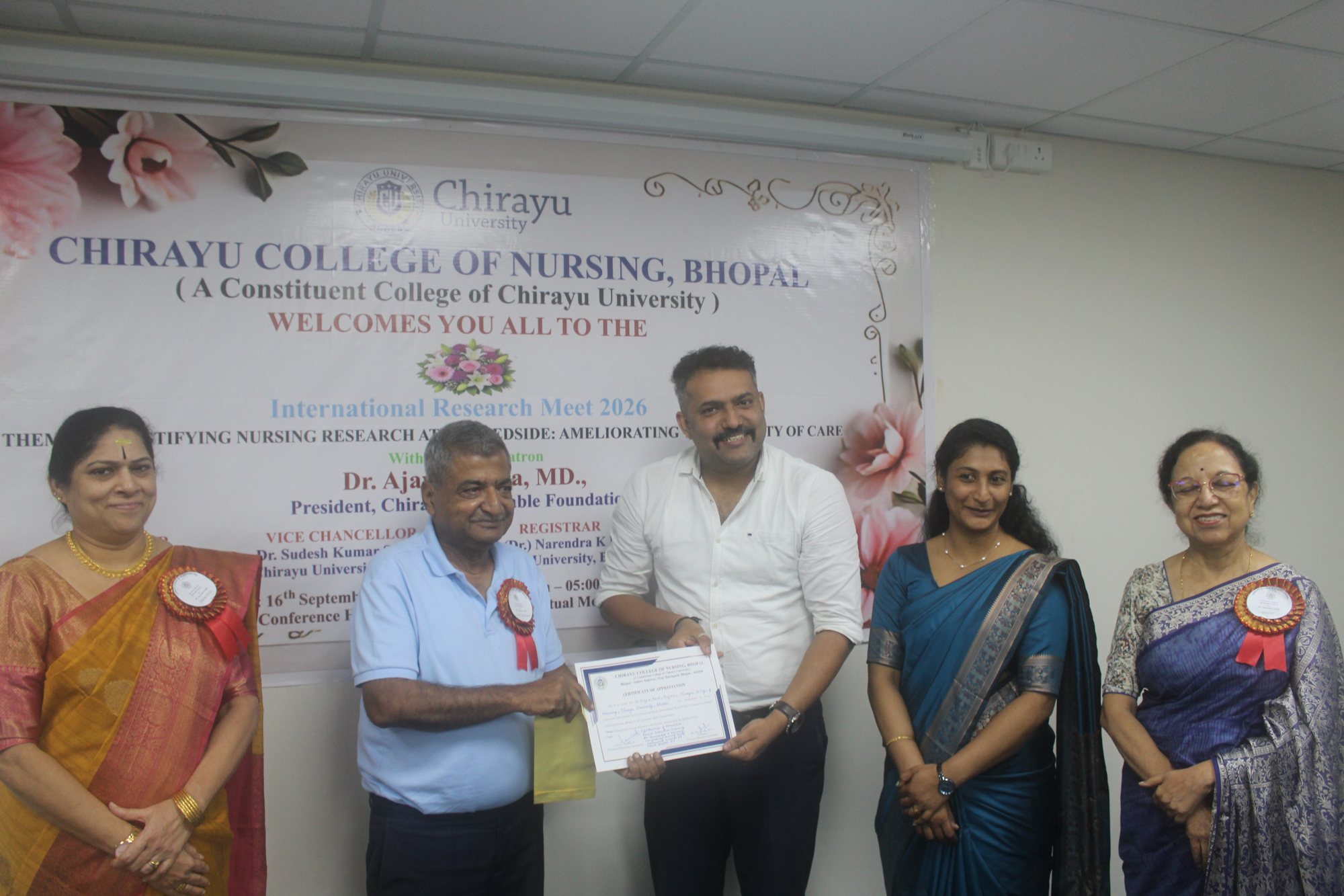 Certificate presentation at the valedictory function